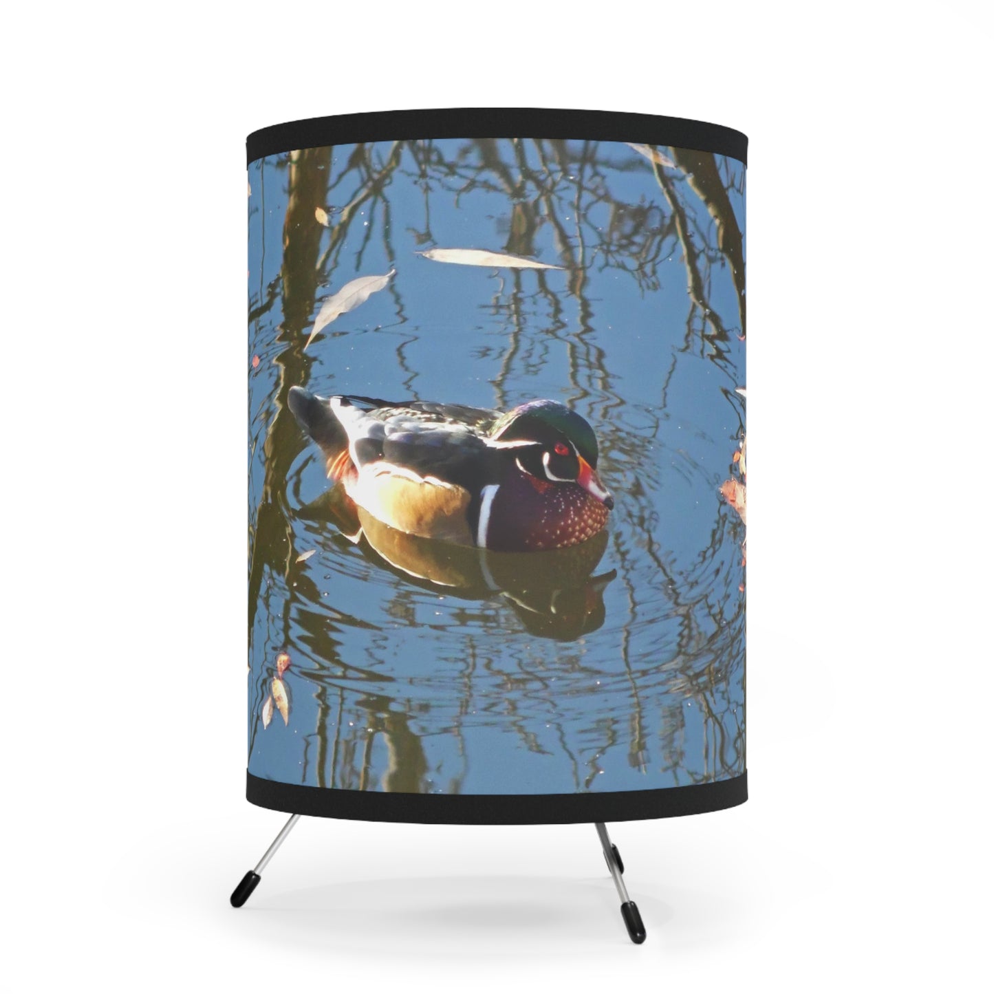 Reflections Wood Duck Tripod Lamp