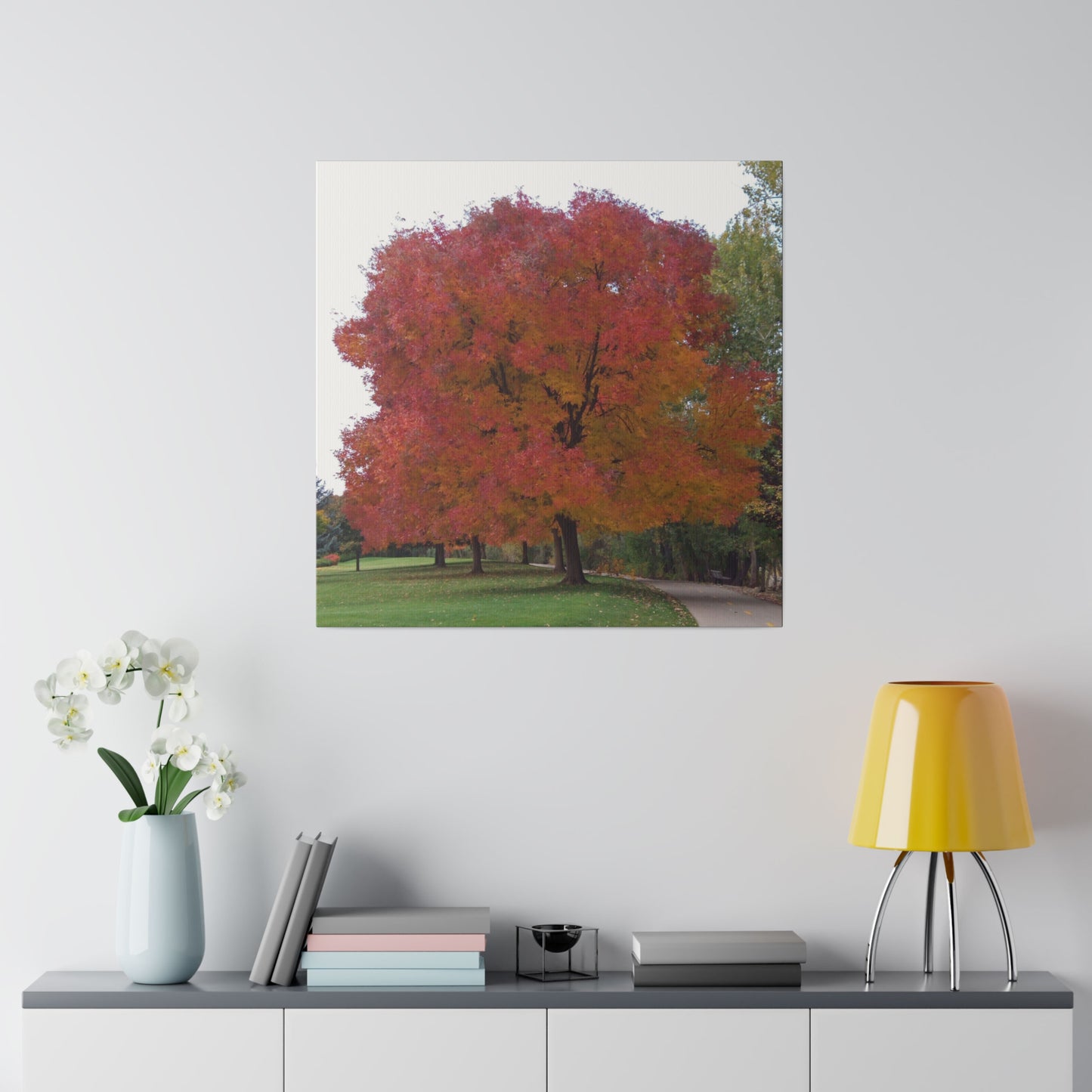Autumn Tree Mid Fall Matte Canvas