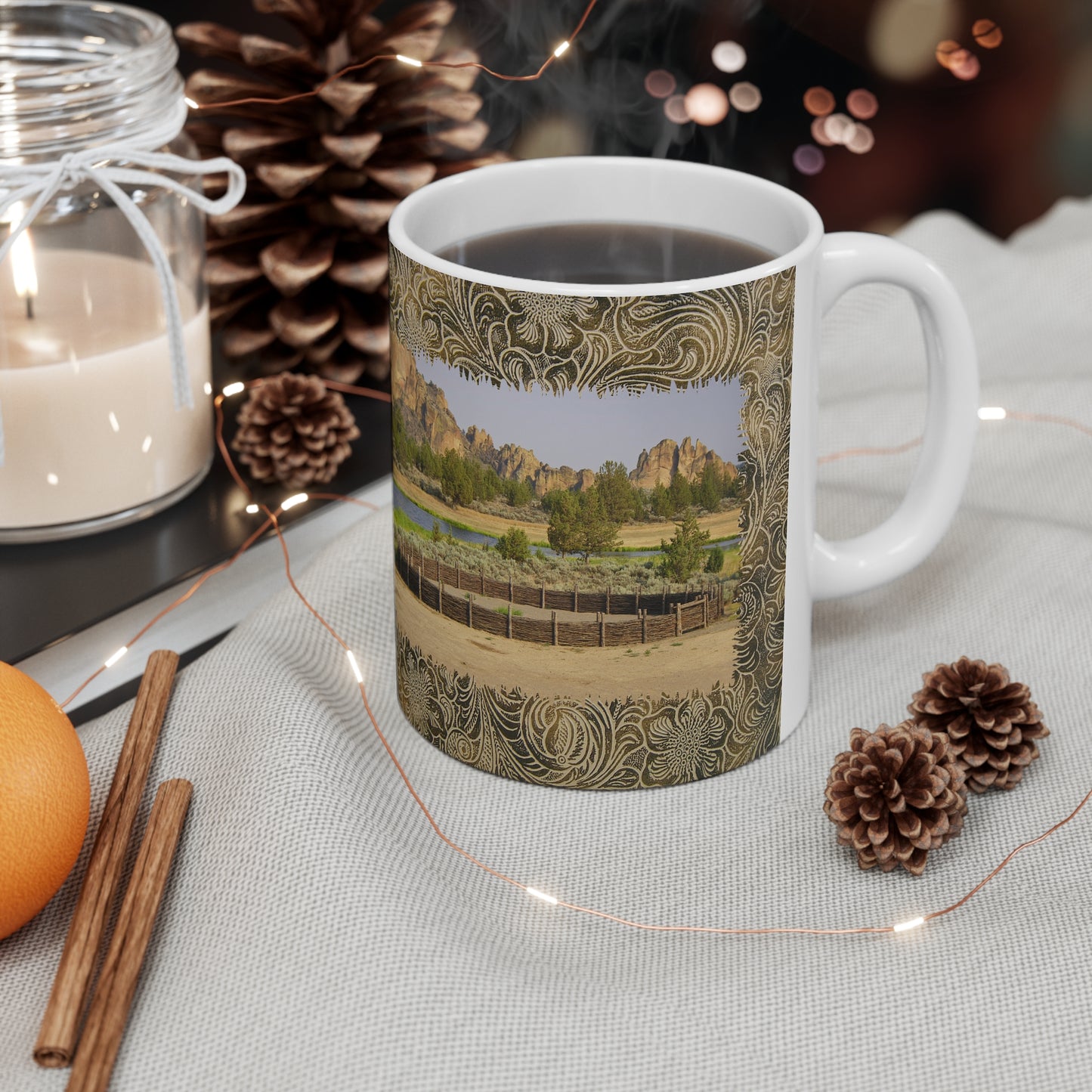 Scenic Round Pen Ceramic Mug 11oz