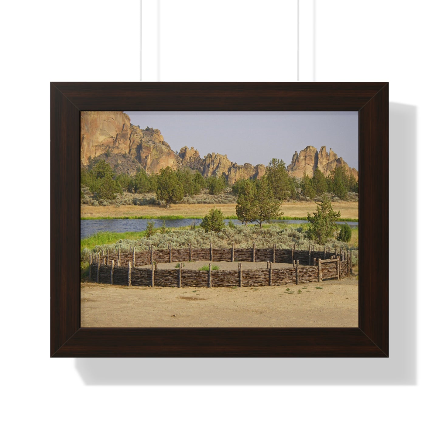 Scenic Round Pen Framed Horizontal Poster