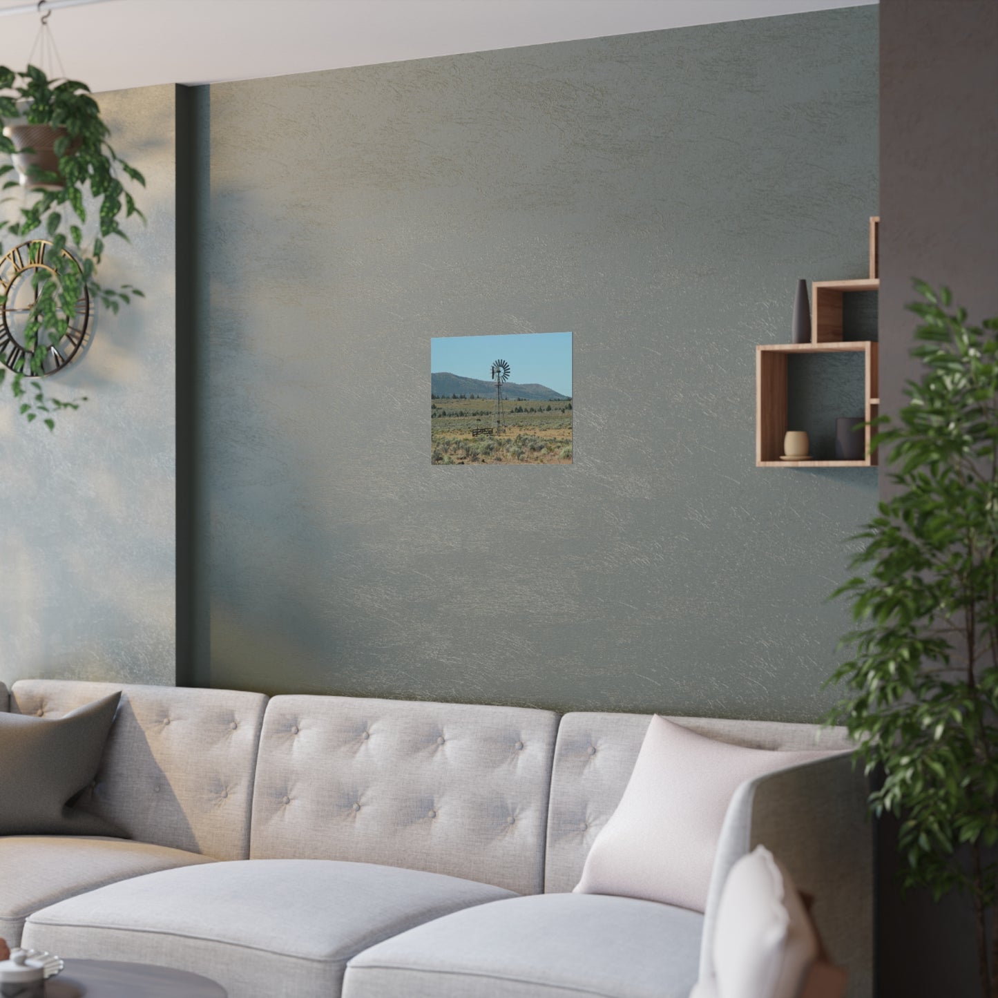 High Desert Windmill Satin Posters