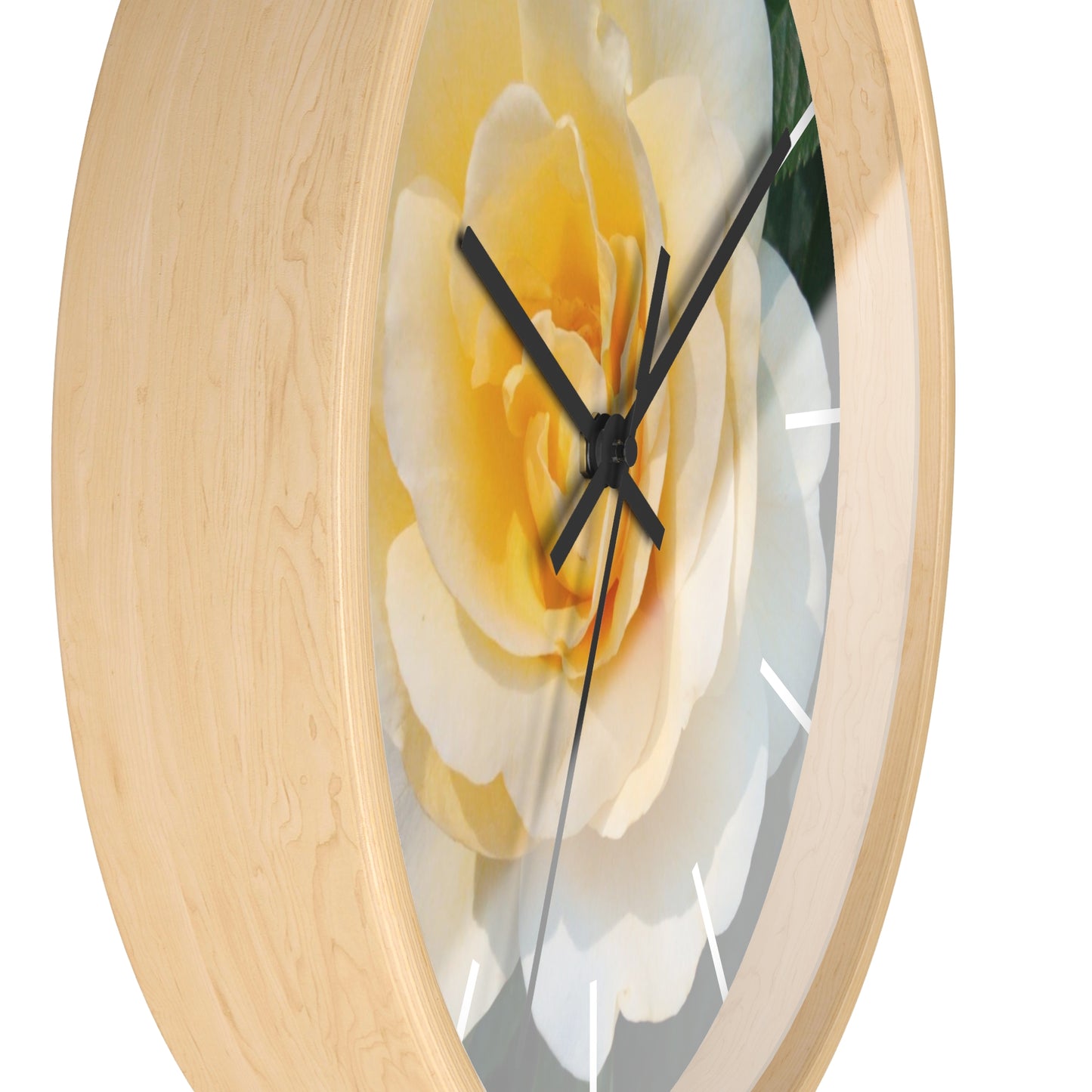 Cream Rose Wall Clock