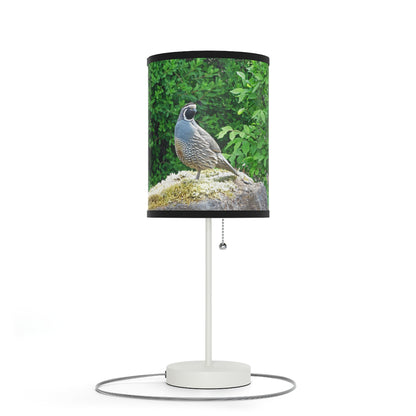 Regal Quail Lamp on a Stand