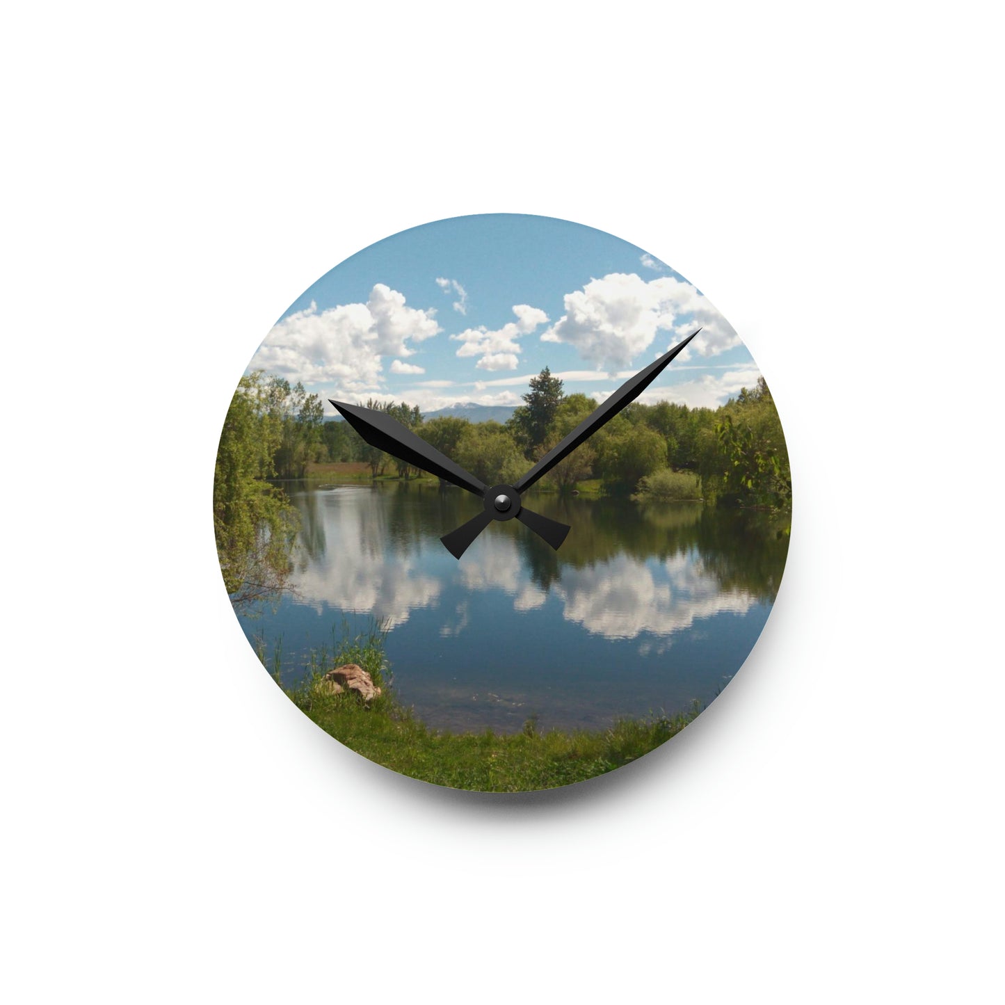 Peaceful Pond Acrylic Wall Clock