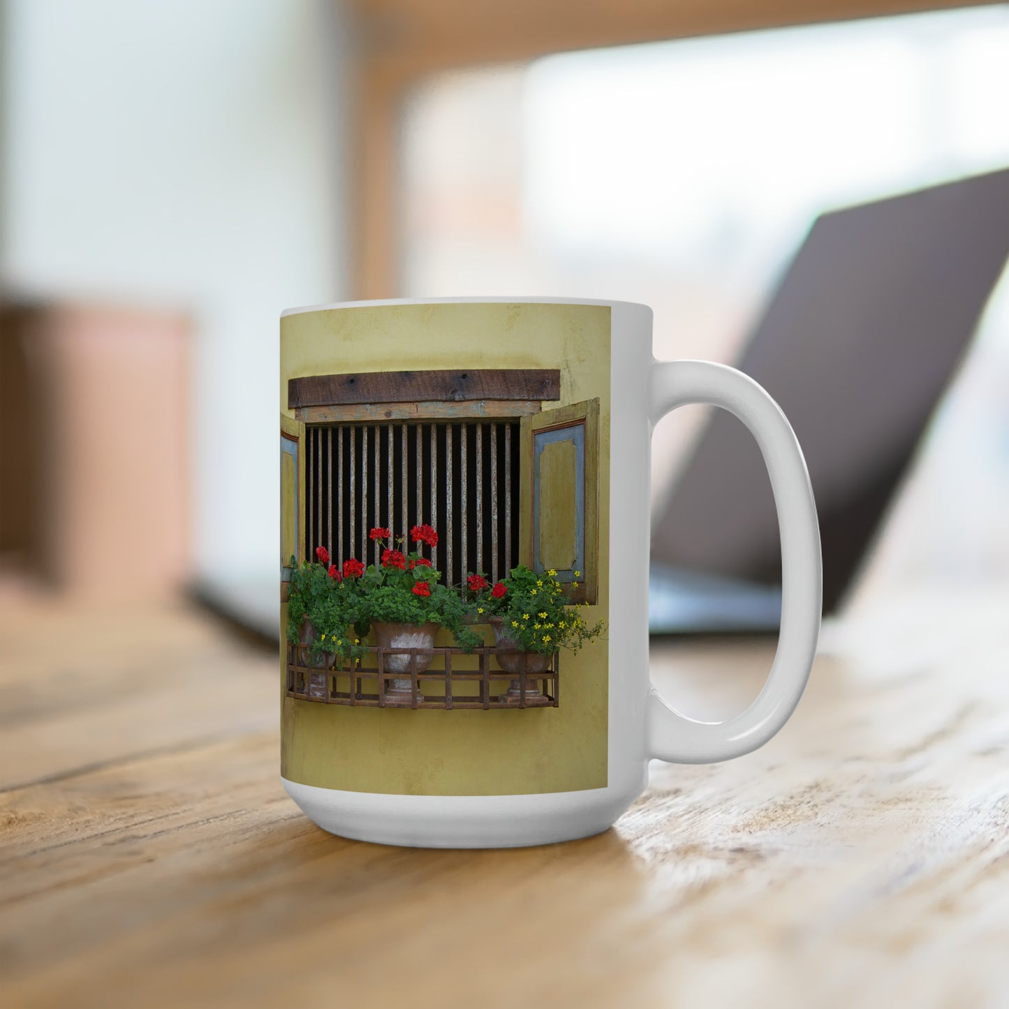 Spanish Barn Window Ceramic Mug 15oz