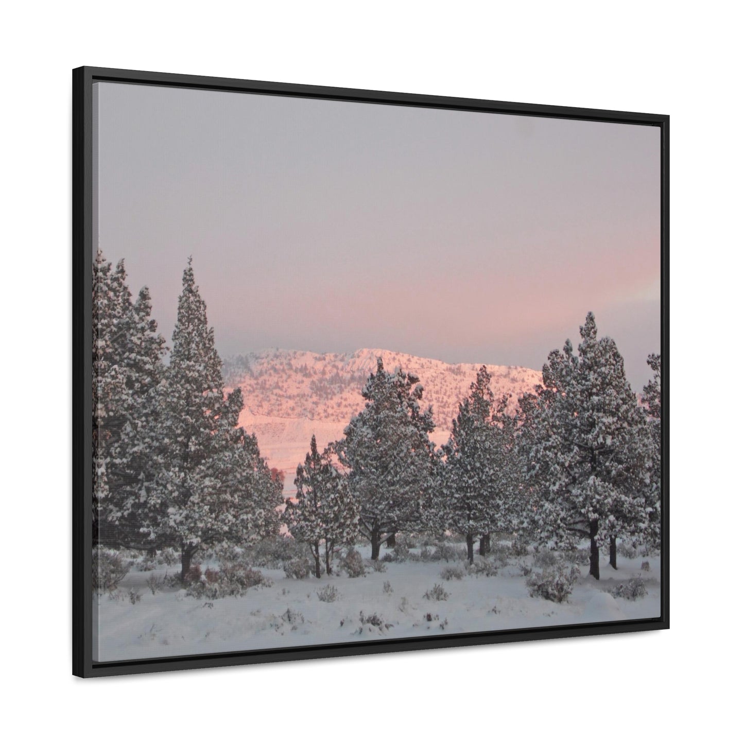 Winter Sunset Gallery Canvas Wraps Framed