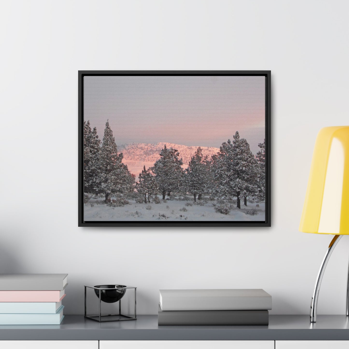 Winter Sunset Gallery Canvas Wraps Framed