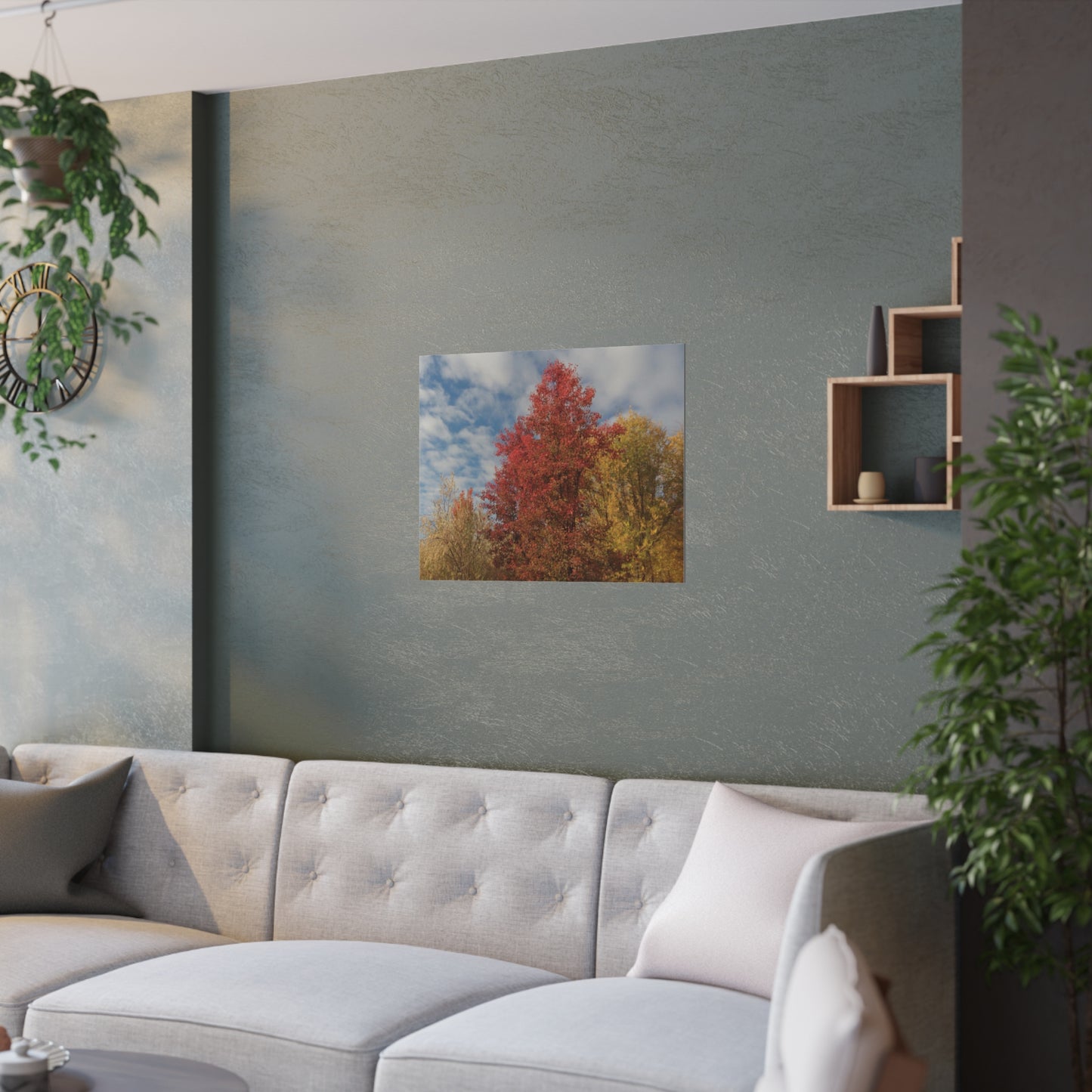 Autumn Sky Satin Posters