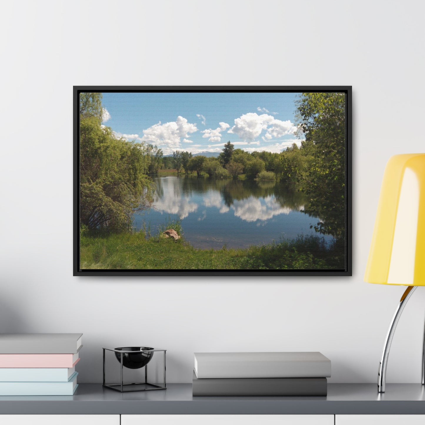 Peaceful Pond Gallery Canvas Wraps Framed