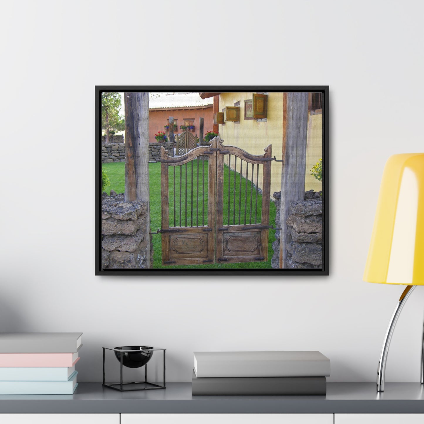 Western Spanish Gates Gallery Canvas Wraps Framed