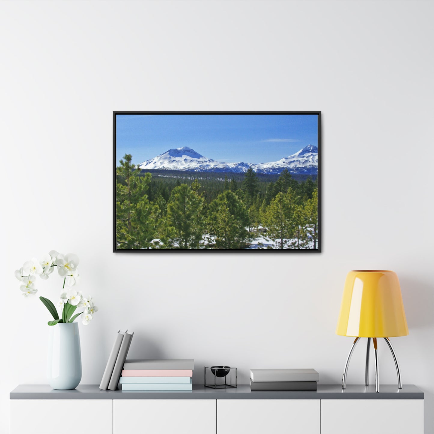 Winter South Sister Gallery Canvas Wraps Framed