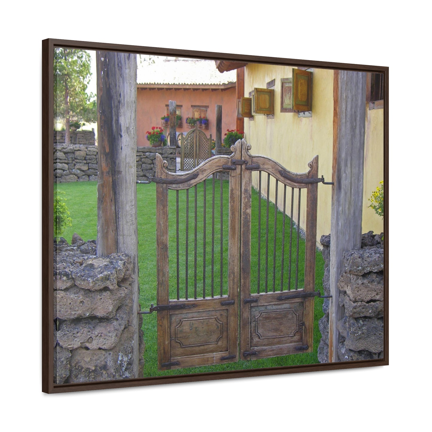 Western Spanish Gates Gallery Canvas Wraps Framed