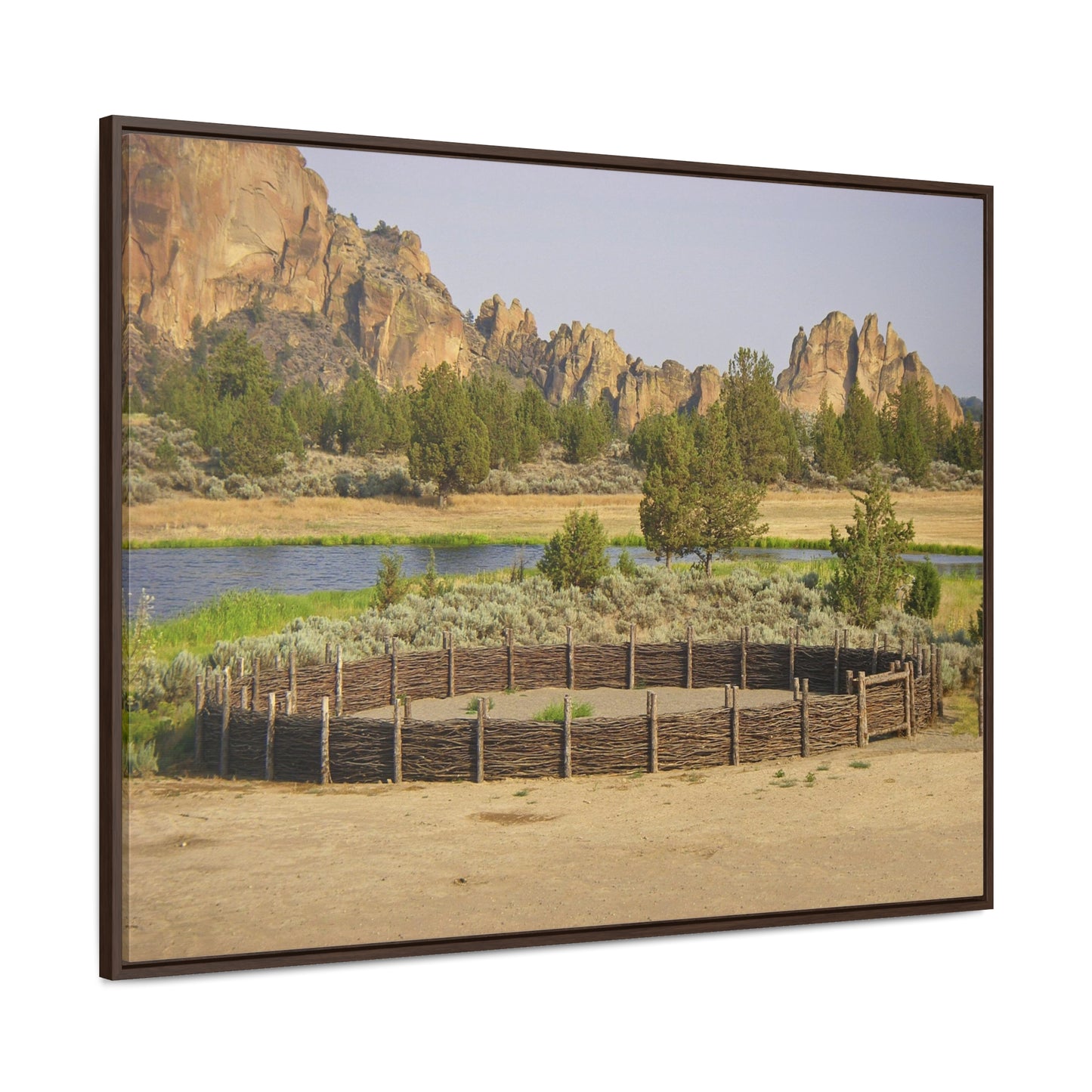 Scenic Round Pen Gallery Canvas Wraps Framed