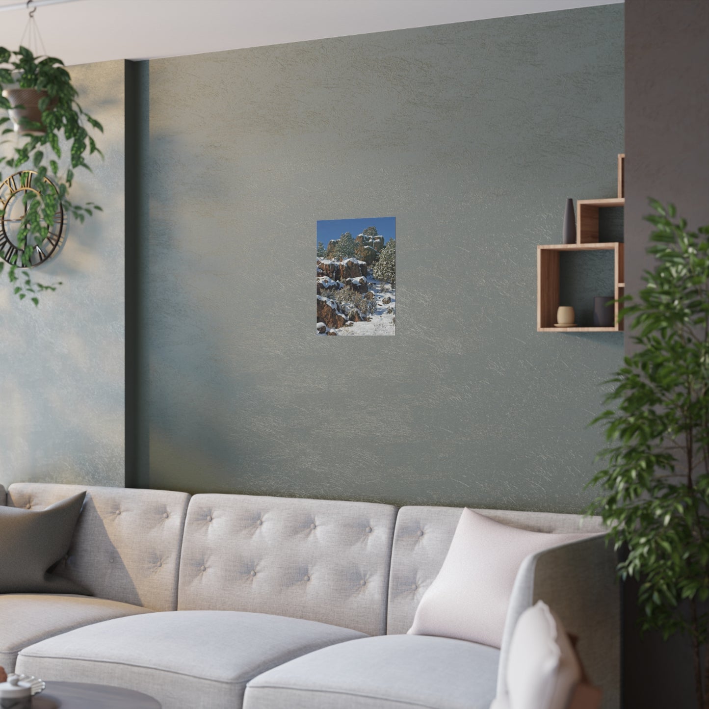 Icicle Rocks Satin Posters