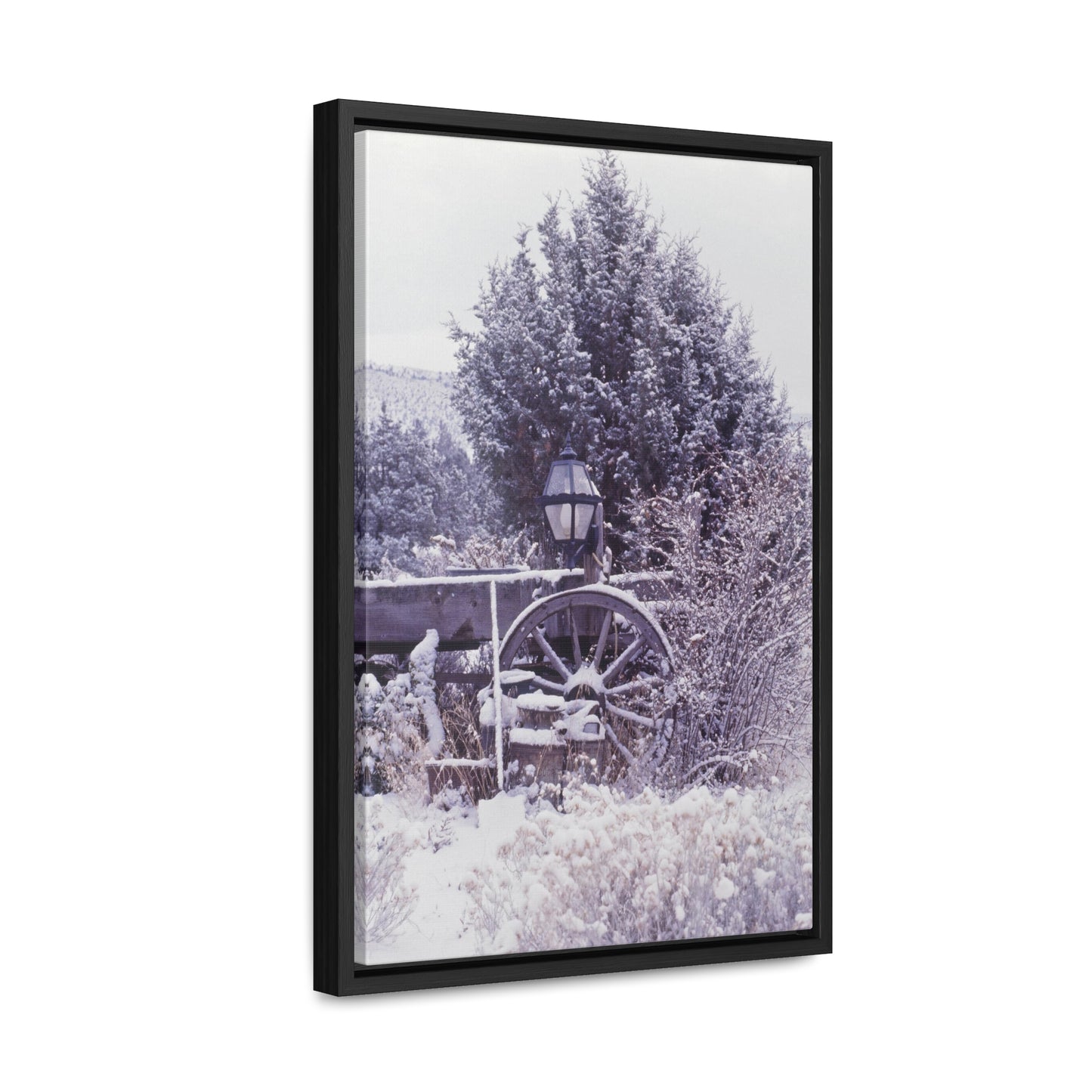 Vintage Winter Wagon Gallery Canvas Wraps Framed