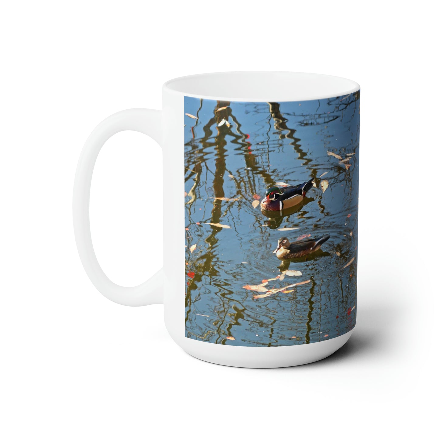 Wood Duck Couple Ceramic Mug 15oz