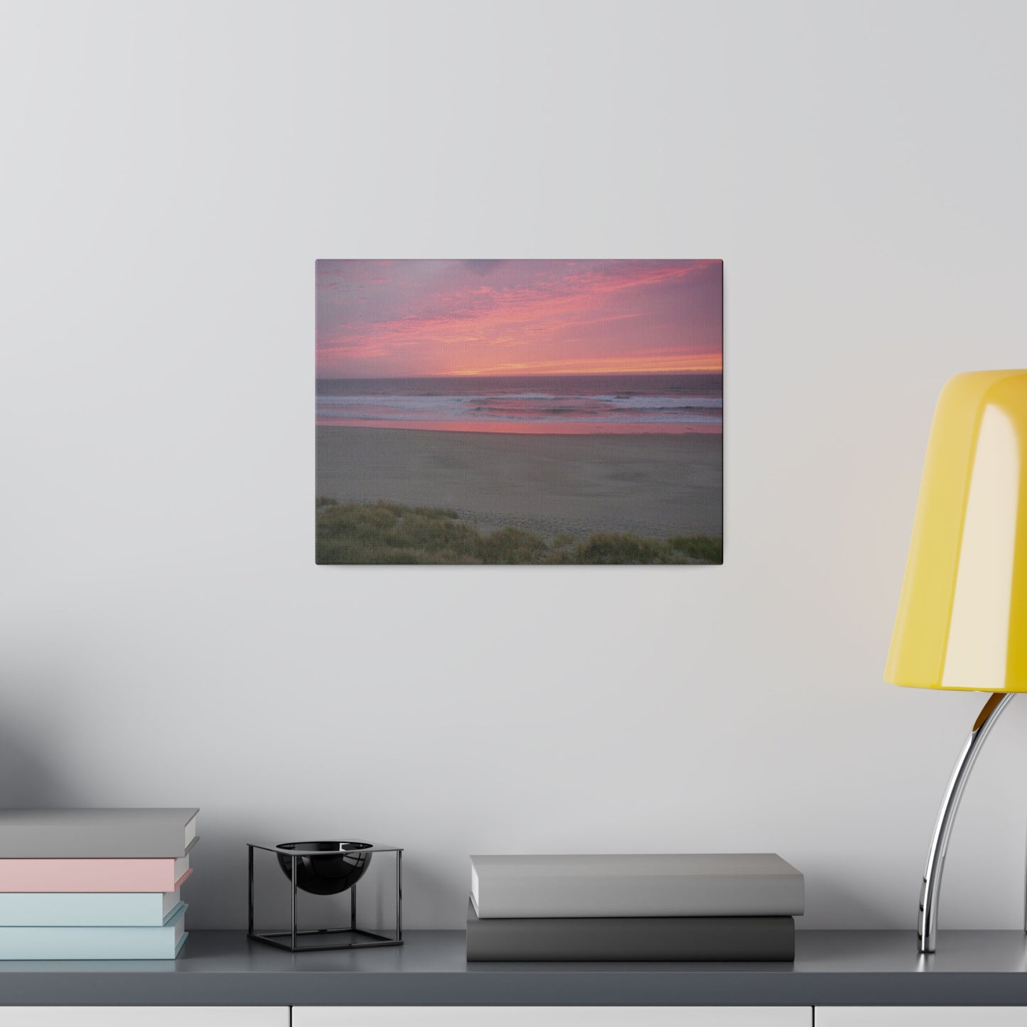 Pink Ocean Sunset Matte Canvas