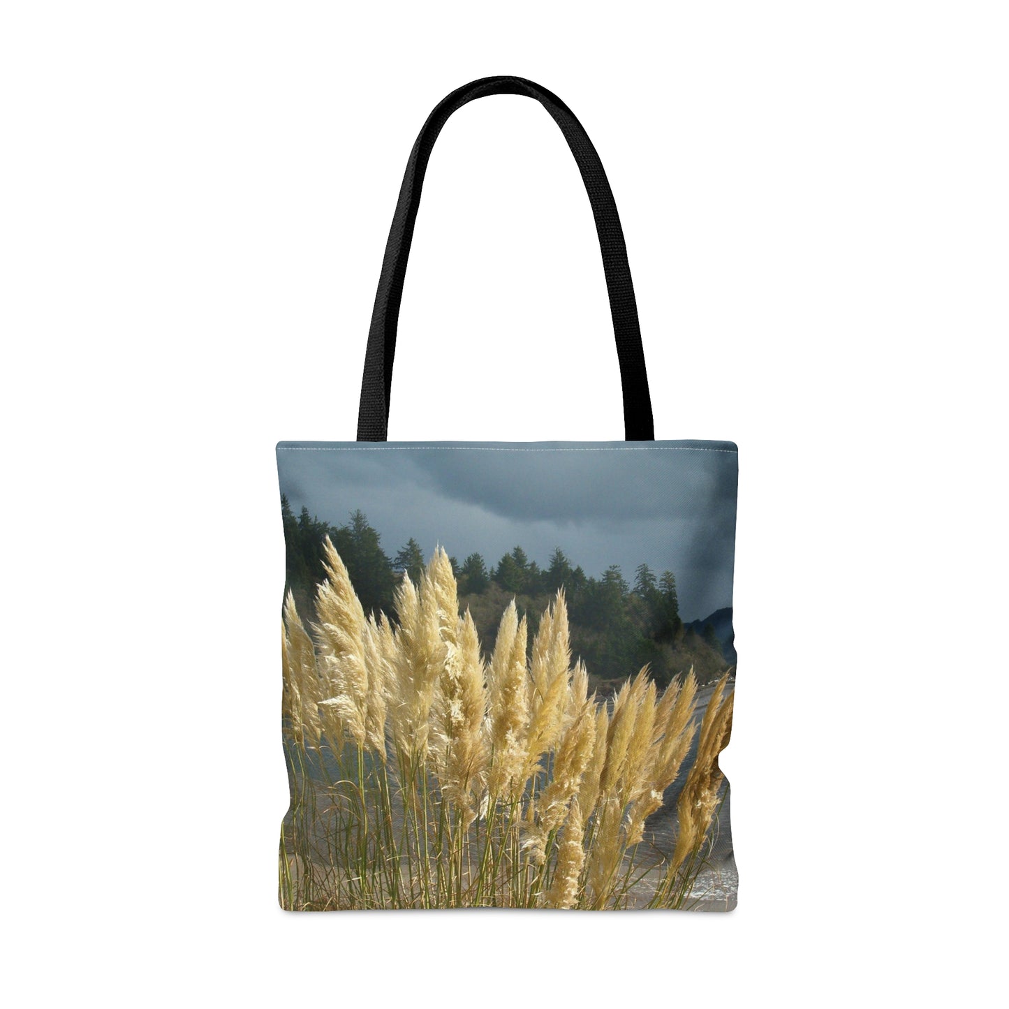 Golden Coastal Pampas Tote Bag