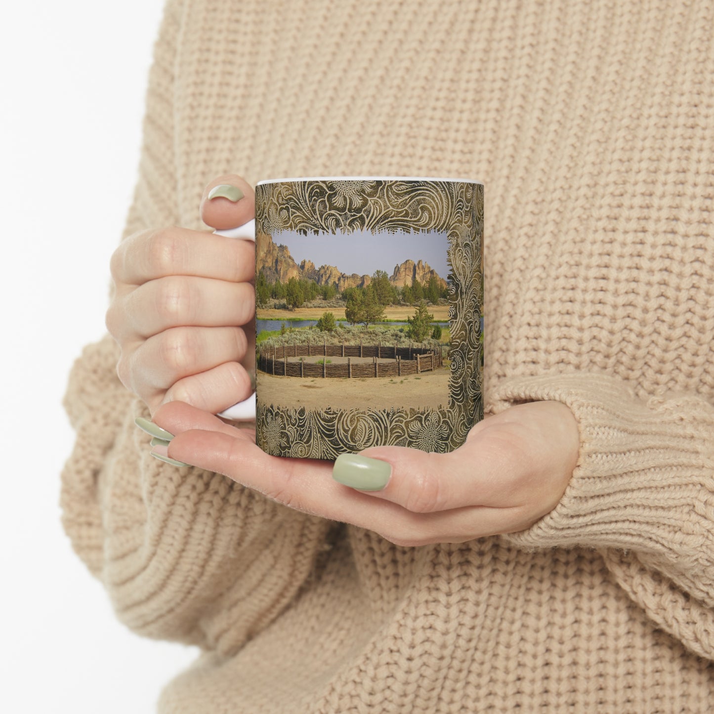 Scenic Round Pen Ceramic Mug 11oz
