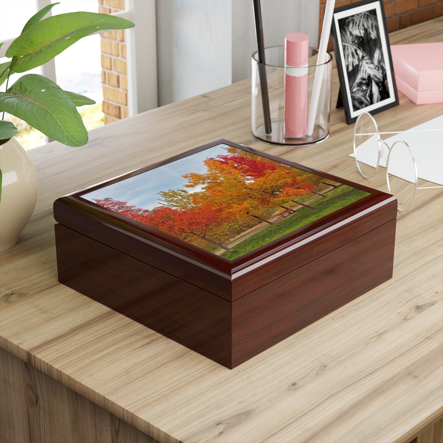 Autumn Serenity Jewelry Box ~ 7.24"