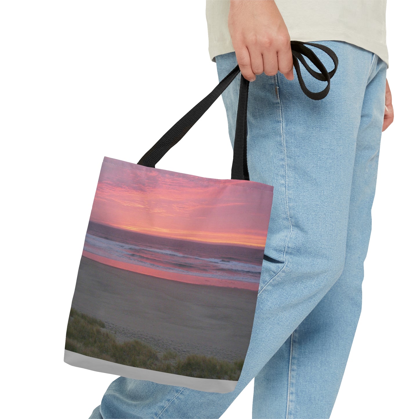 Pink Ocean Sunset Tote Bag