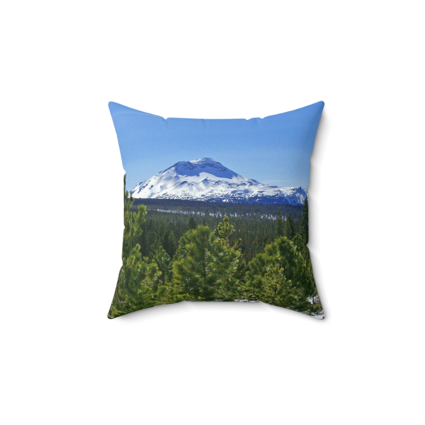 Winter South Sister Spun Polyester Square Pillow