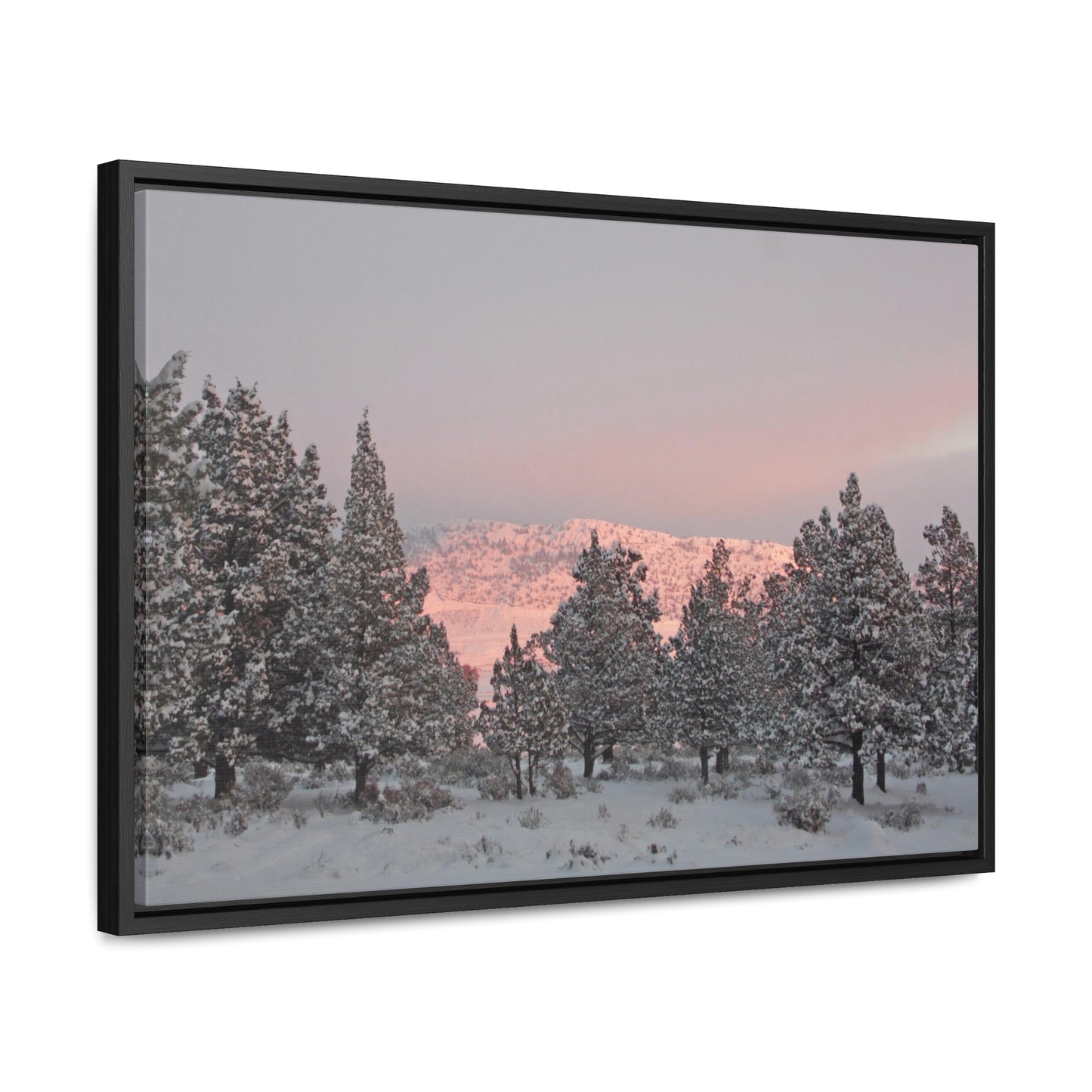 Winter Sunset Gallery Canvas Wraps Framed