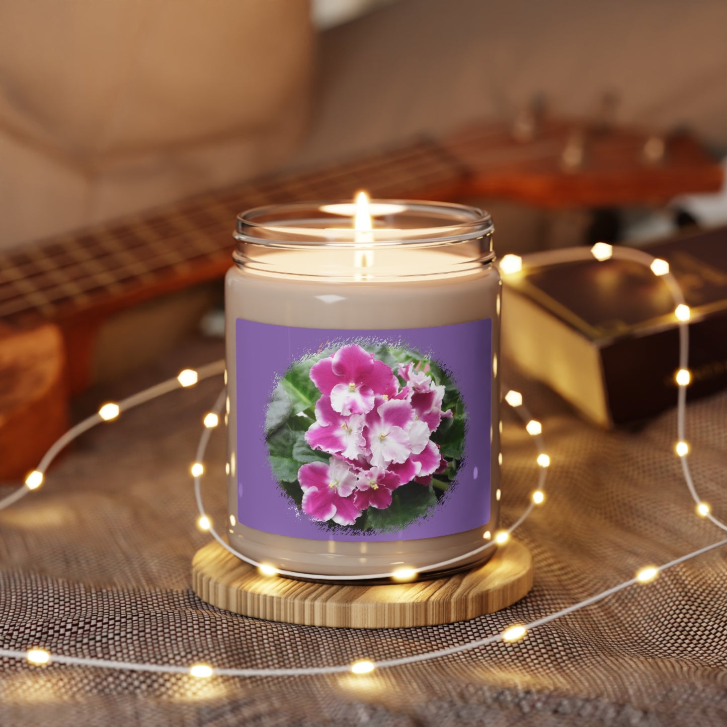 African Violet Scented Soy Candle, 9oz