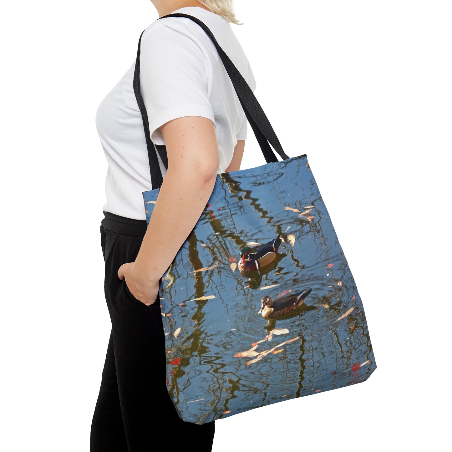 Wood Duck Couple Tote Bag