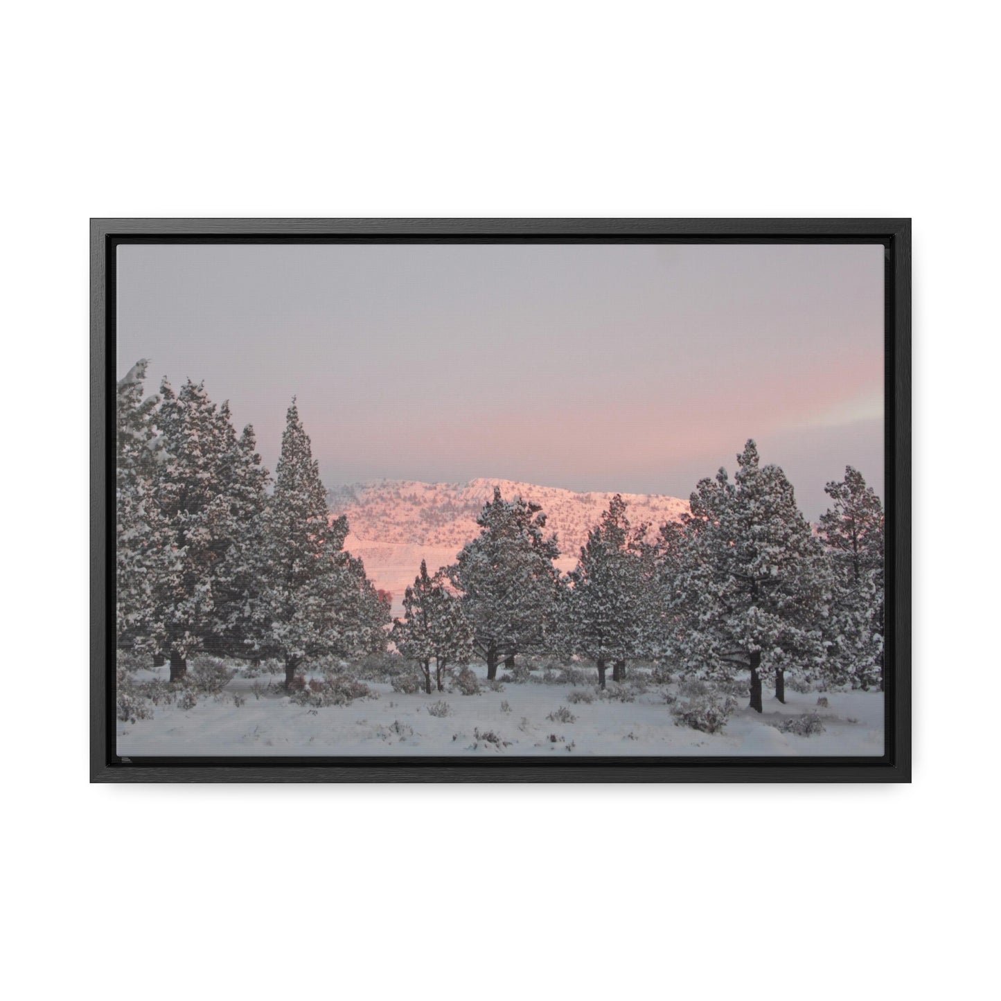 Winter Sunset Gallery Canvas Wraps Framed