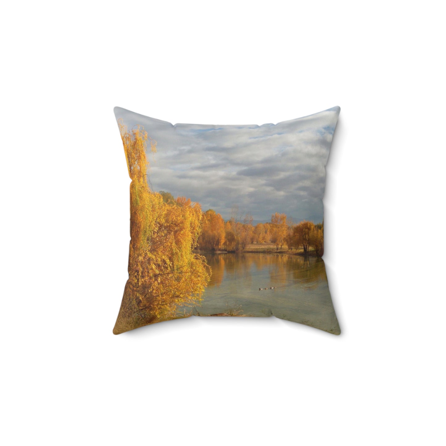 Autumn Peace Spun Polyester Square Pillow