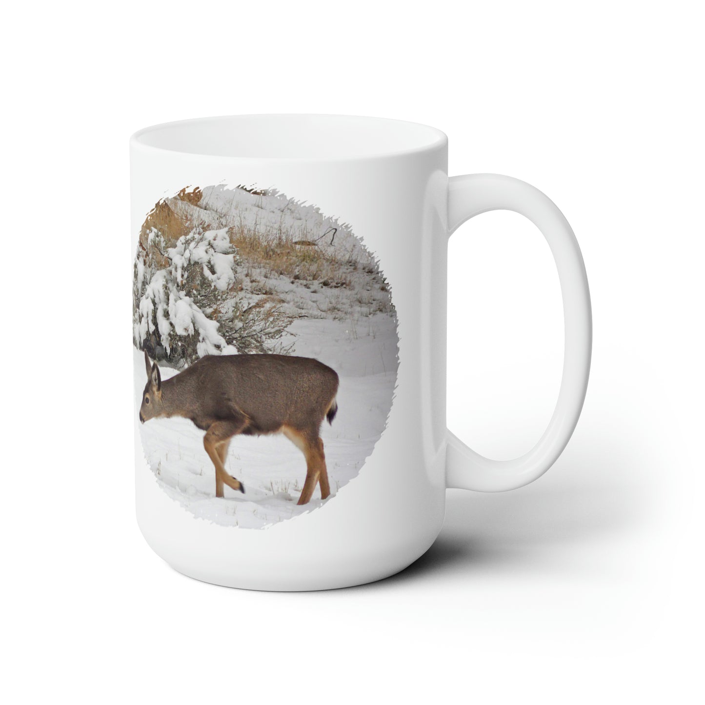 Winter Deer Ceramic Mug 15oz