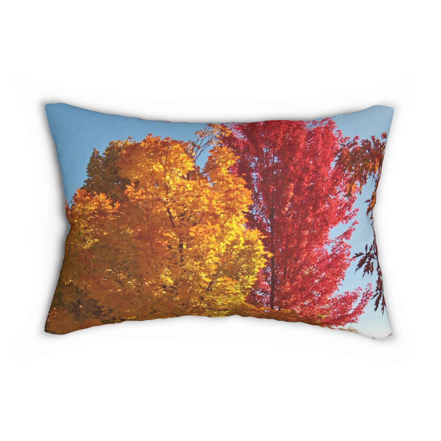 Autumn Bench Spun Polyester Lumbar Pillow