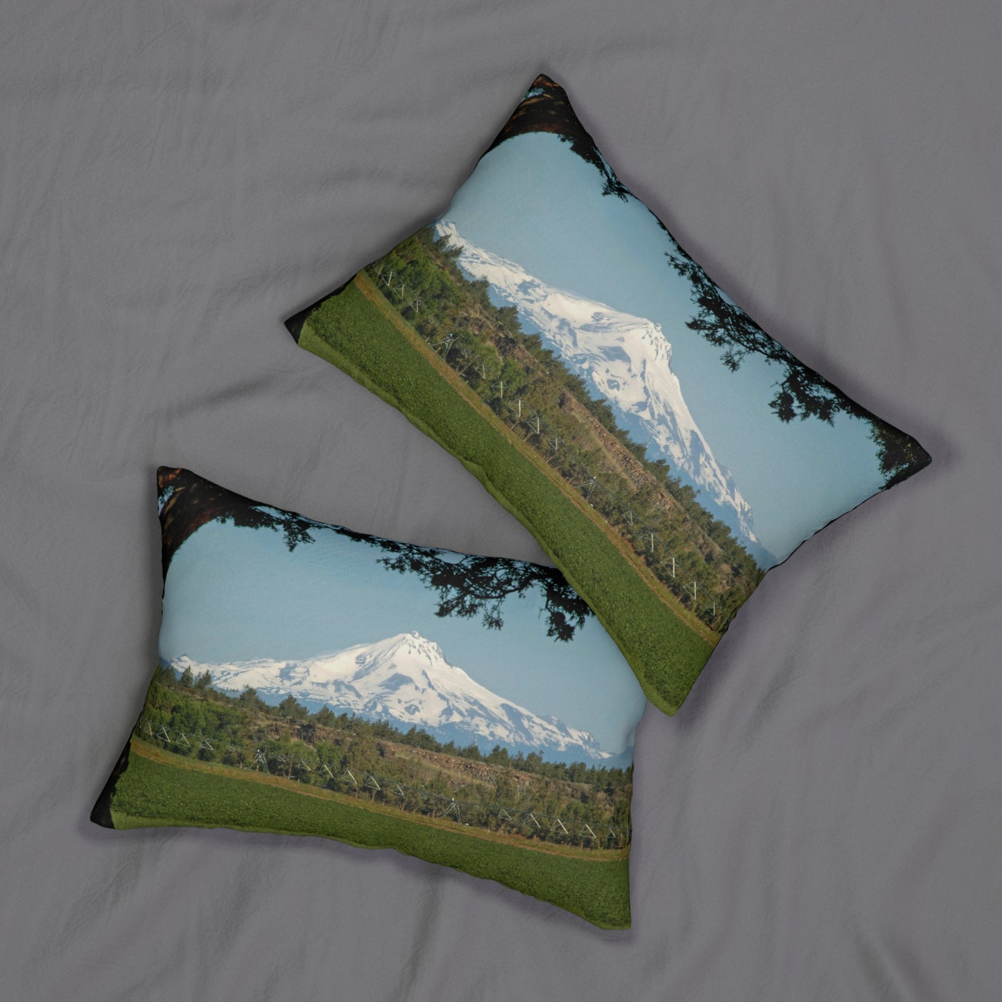 Juniper Framed Mountain Spun Polyester Lumbar Pillow