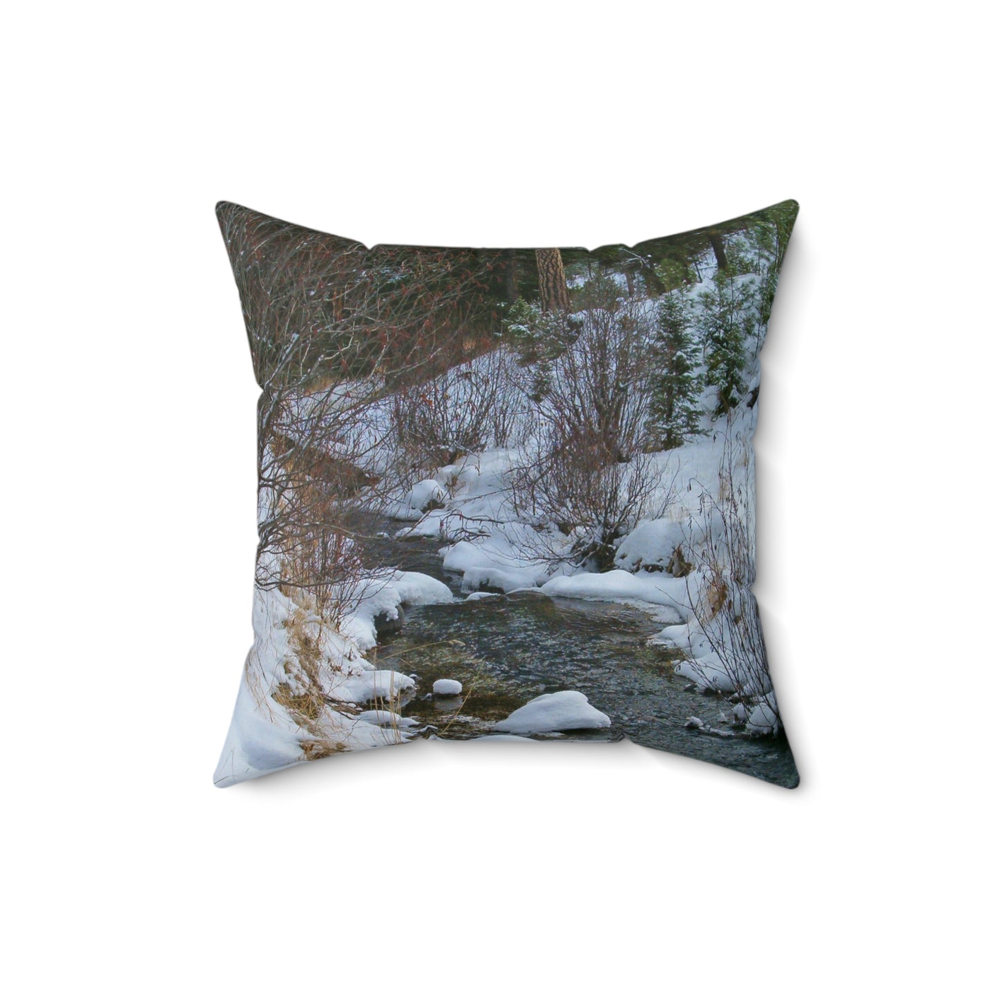 Snowy Creek Spun Polyester Square Pillow