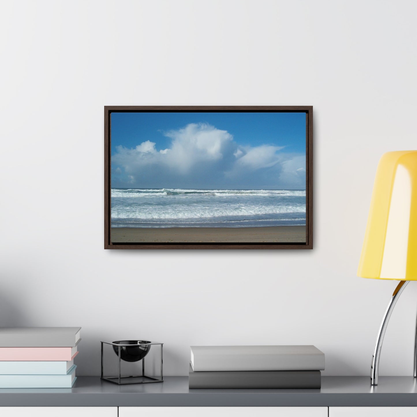 Blue Sky Beach Gallery Canvas Wraps Framed