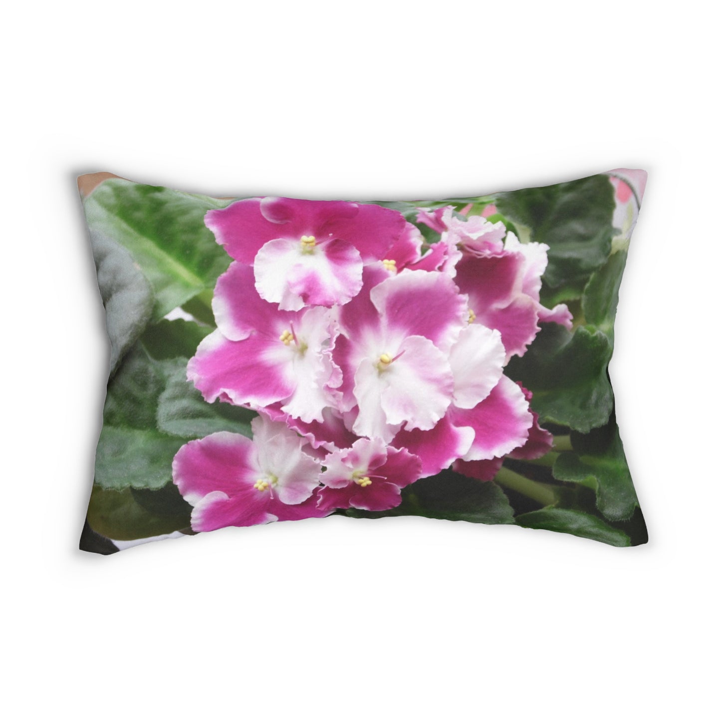 African Violet Spun Polyester Lumbar Pillow