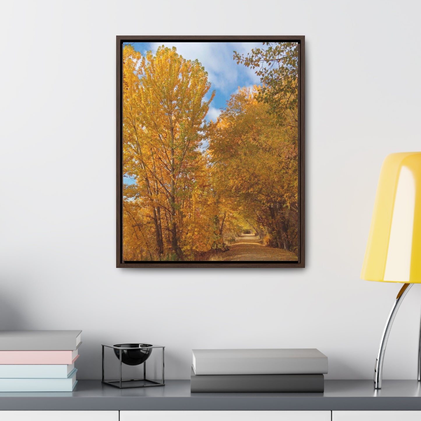 Autumn Trail Gallery Canvas Wraps Framed