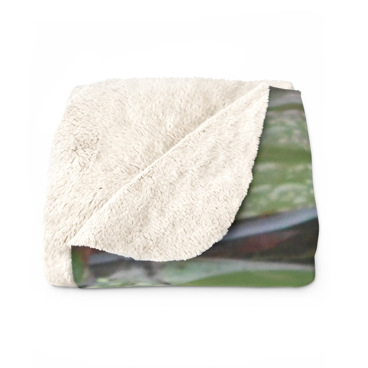 Water Lilies Sherpa Fleece Blanket Vertical