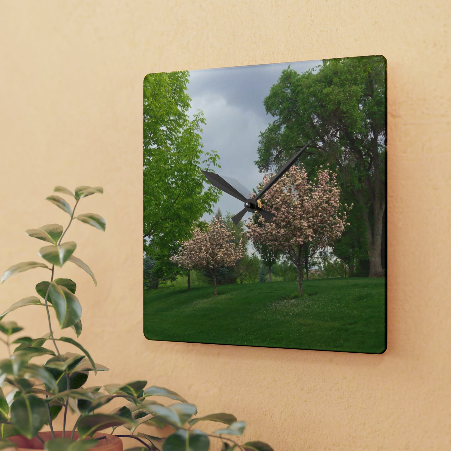 Spring In The Air Acrylic Wall Clock