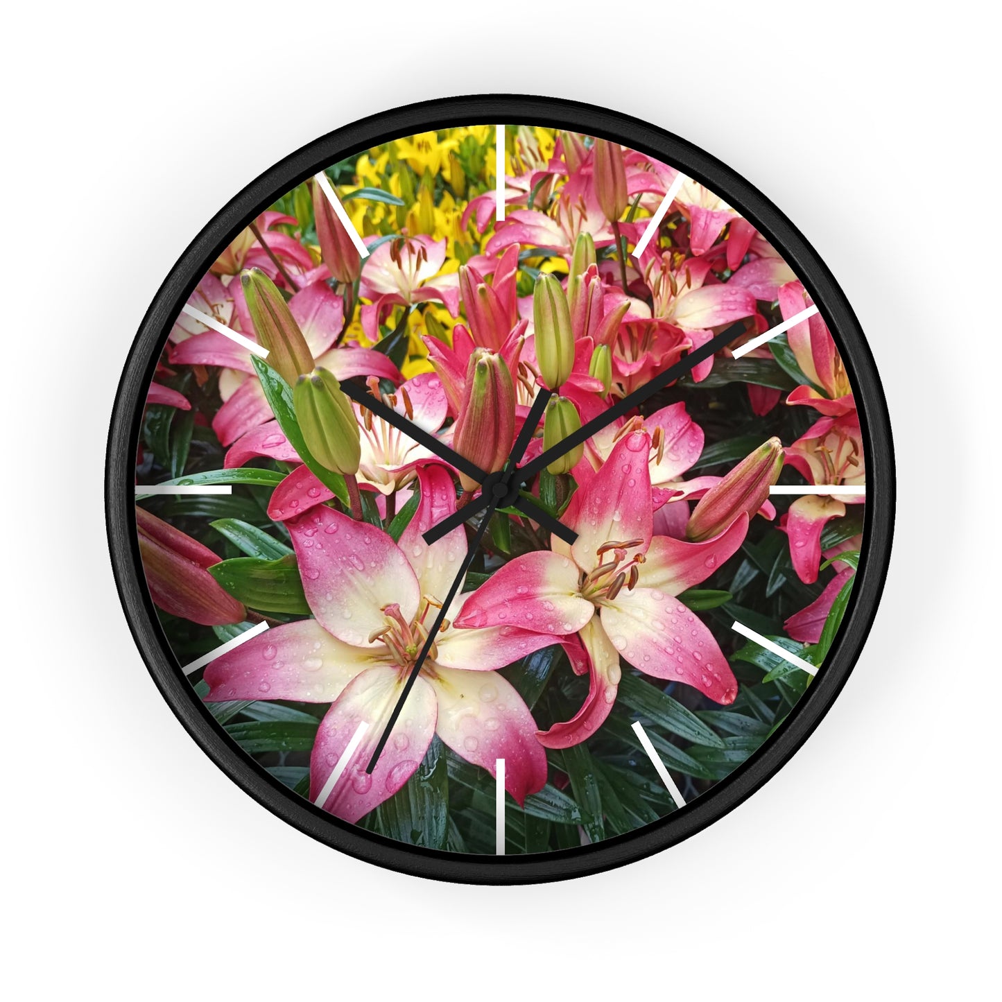 Lovely Lilies Wall Clock