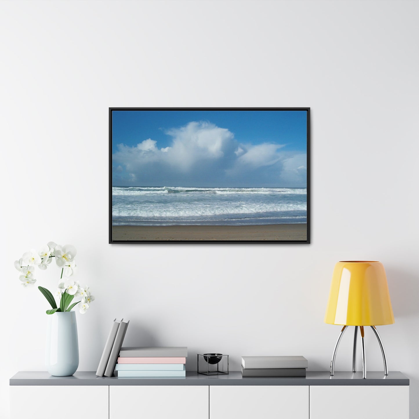 Blue Sky Beach Gallery Canvas Wraps Framed