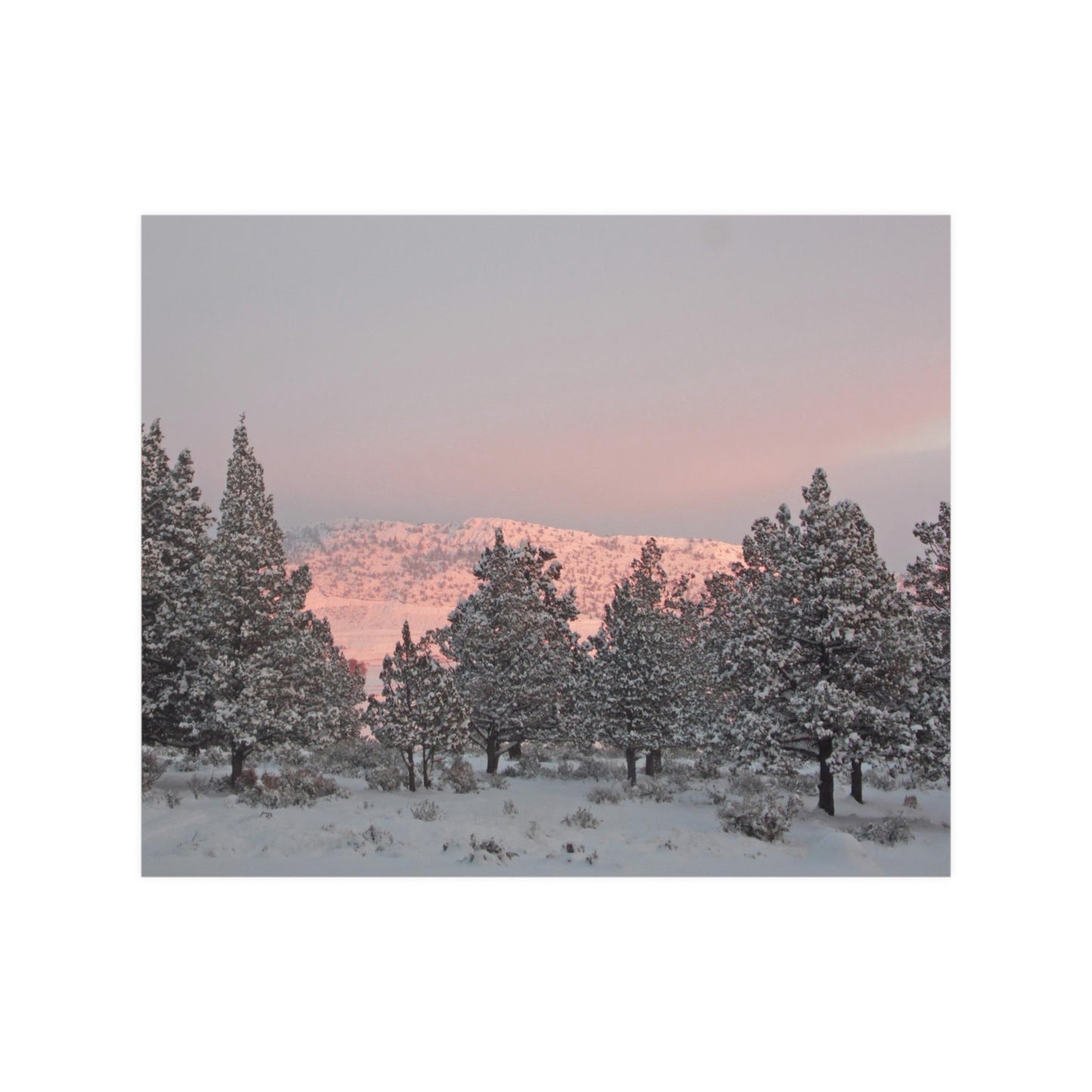 Winter Sunset Satin Posters