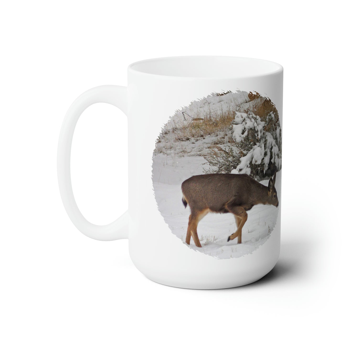 Winter Deer Ceramic Mug 15oz