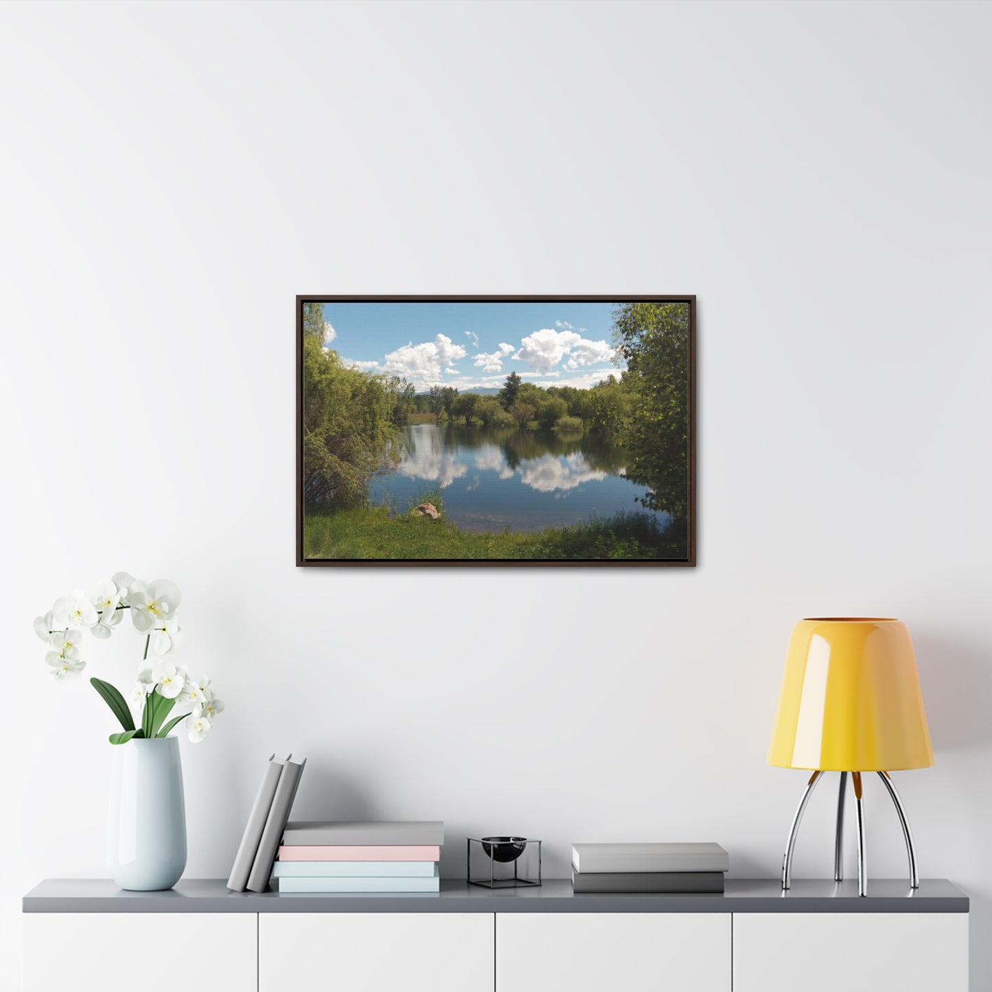 Peaceful Pond Gallery Canvas Wraps Framed