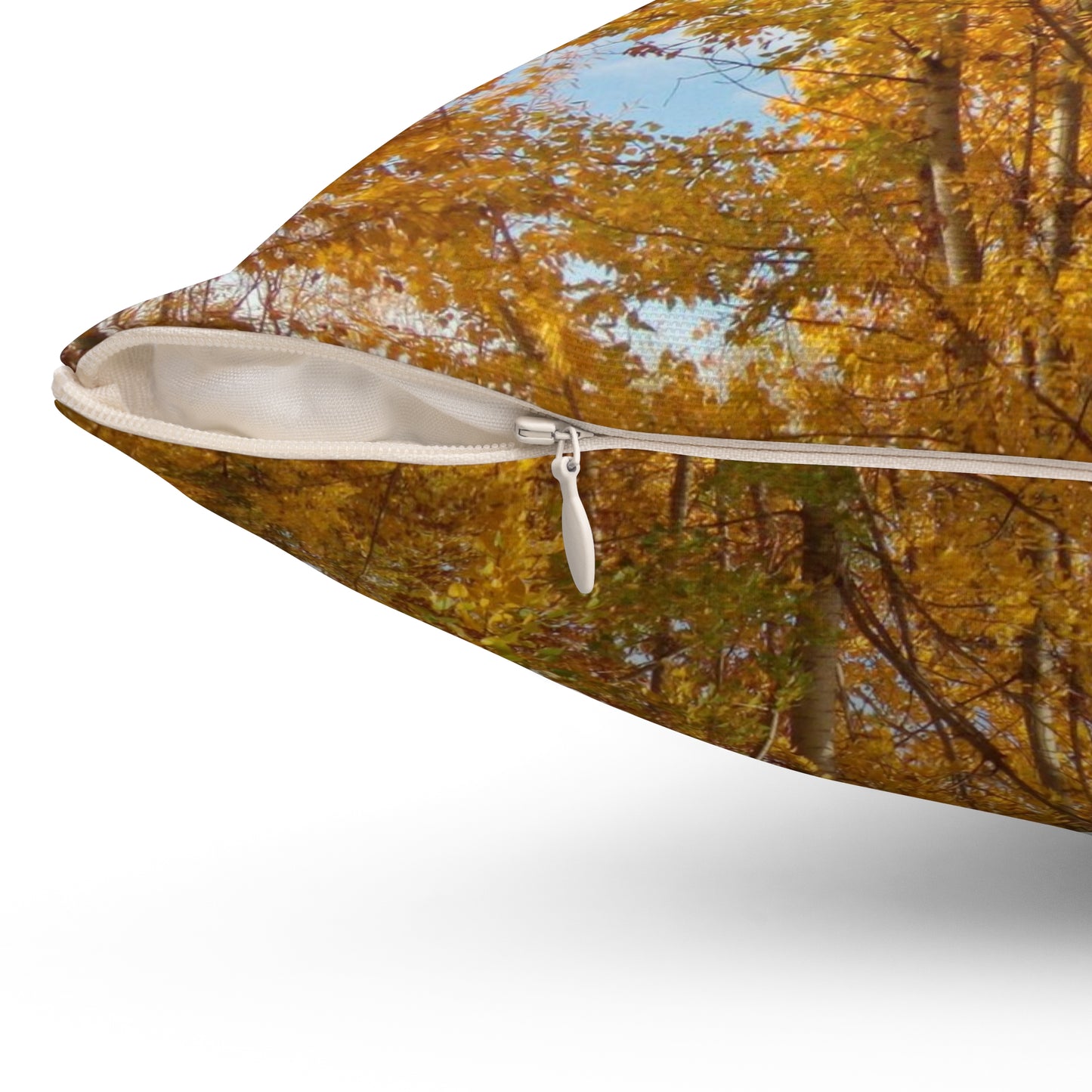 Autumn Gold Spun Polyester Square Pillow