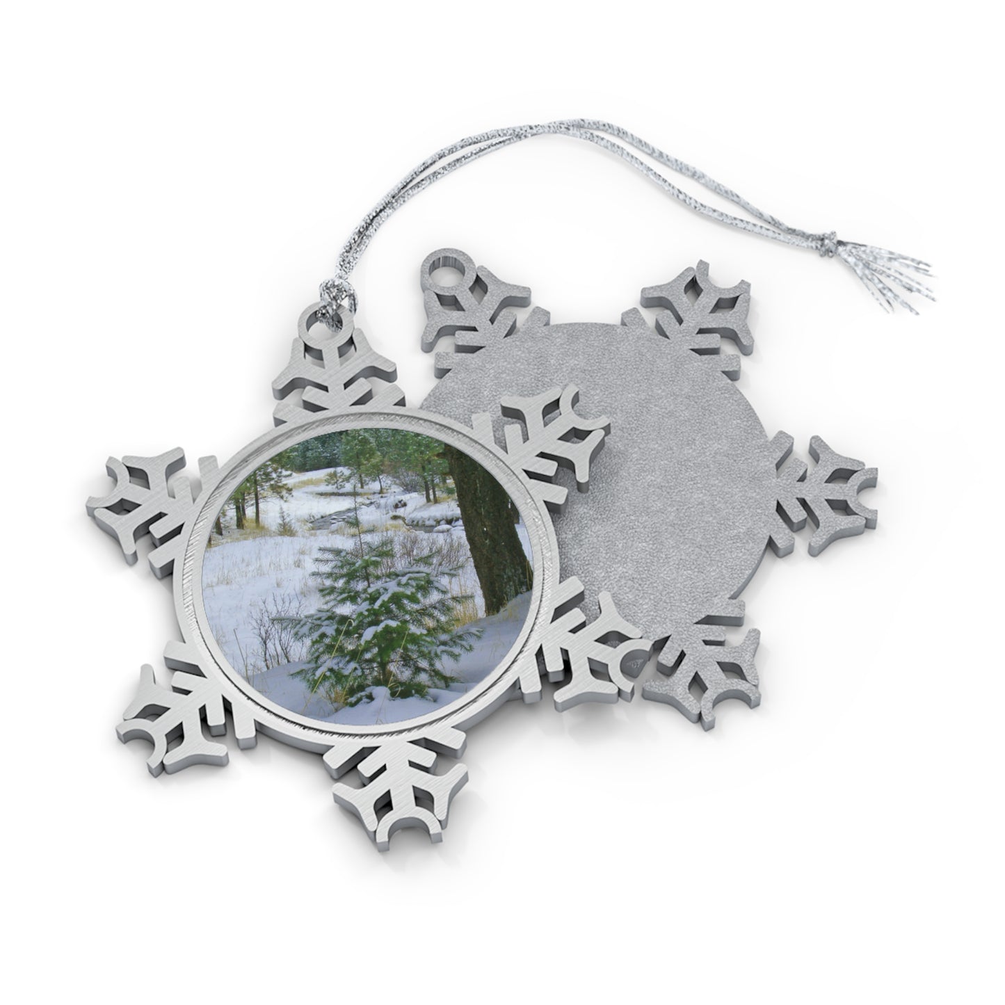 Christmas Tree Creek Pewter Snowflake Ornament