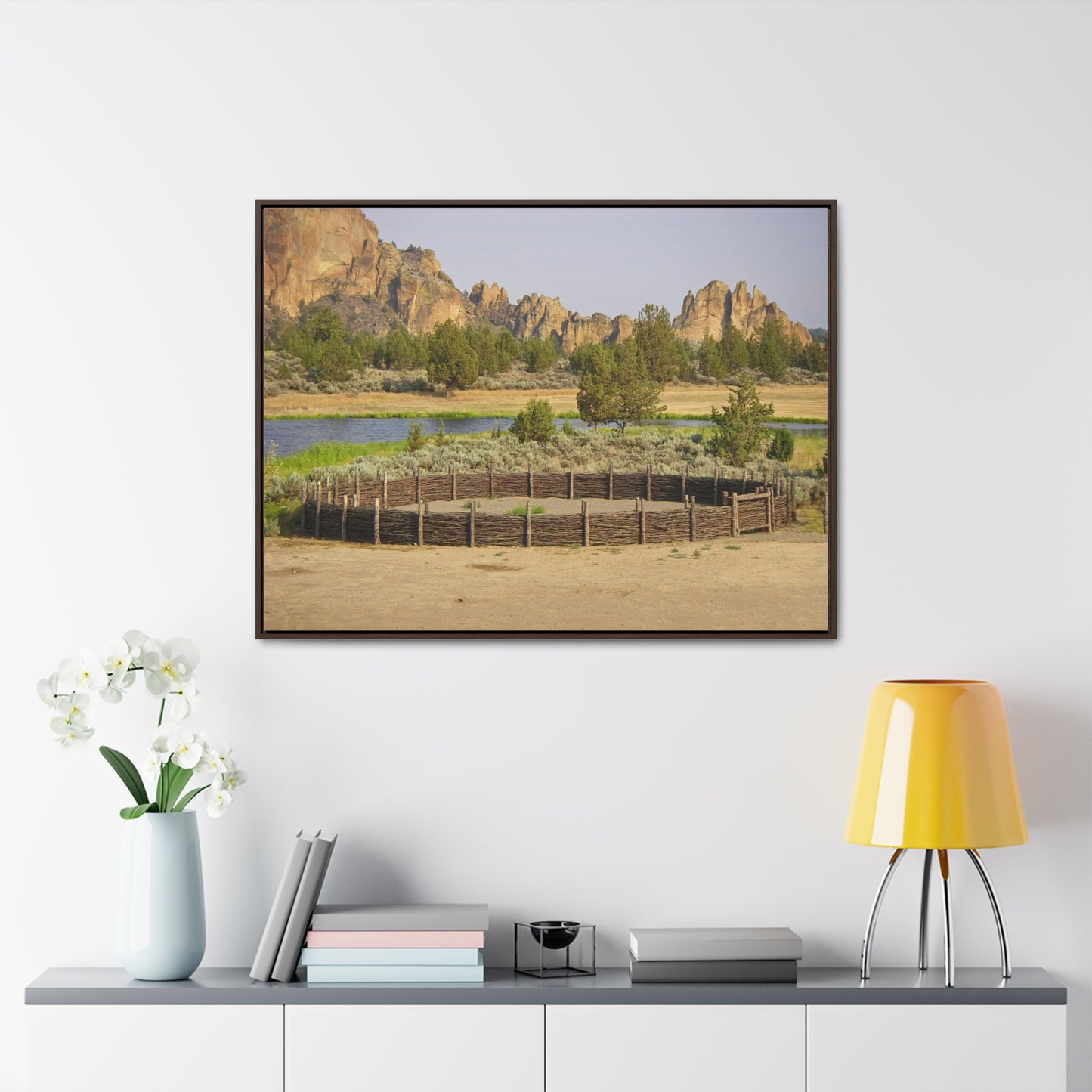 Scenic Round Pen Gallery Canvas Wraps Framed