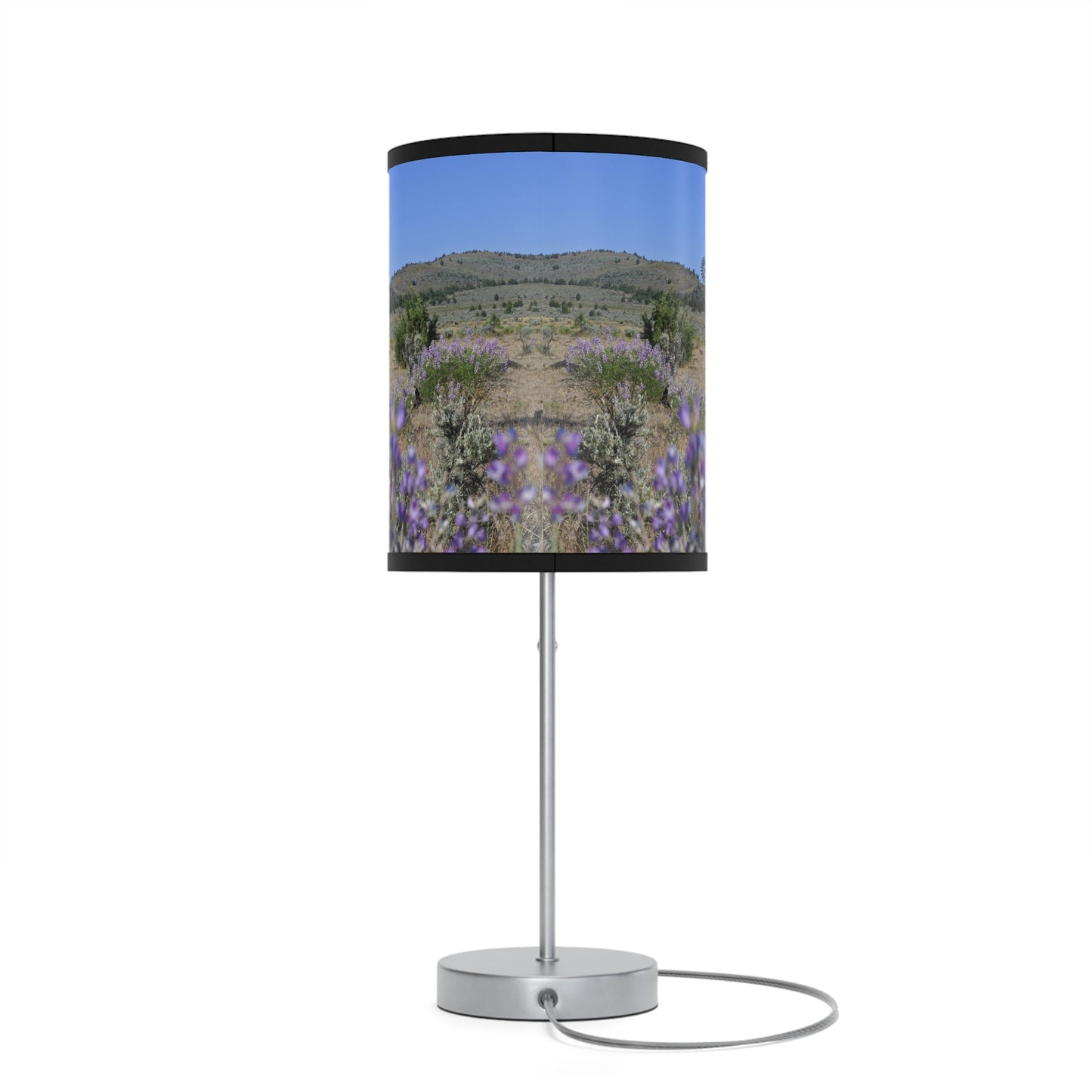 High Desert Lupine & Windmill Lamp on a Stand