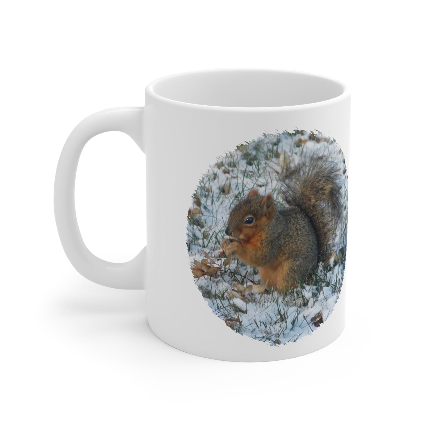 Winter Squirrel Ceramic Mug 11oz